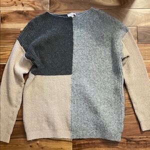 Pink Lily Two-Tone Knit Sweater